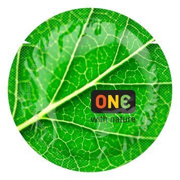 Презерватив ONE Color Sensations ONE with nature, 1 шт, зеленый, гладкий, со смазкой SX0766 фото
