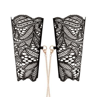 Мереживні наручники та комір Rosy Gold - Lace Cuffs and Collar - Black SX1196 фото