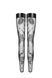 Чулки без мыска Noir Handmade F243 Tulle stockings with patterned flock embroidery, 3XL SX0160 фото 4