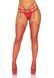 Пояс для чулок из стреп Leg Avenue Strappy Rhinestone Garterbelt Red One Size, стразы SO9143 фото 1