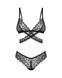 Комплект Obsessive Blomentis 2-pcs set, XS/S, кружевной, лиф с завязками на спине, трусики-слипы SX1030 фото 3