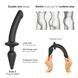 Анальна пробка з дилдо 2в1 Strap-On-Me SWITCH PLUG-IN DILDO Black XXL, діаметр 5,2/3,9 см SO6831 фото 2