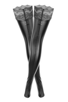 Чулки с мокрым эффектом Noir Handmade F135 Powerwetlook stockings, XXL, без мысков SX0021 фото
