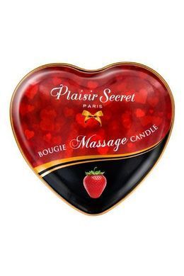 Распродажа!!! Массажная свеча-сердечко Plaisirs Secrets Strawberry 35 мл (срок 04.2026) SO1867-R фото