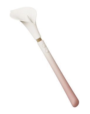 Роскошный вибромассажер Zalo &ndash; Calla Blossom Pink, двусторонний, 2 мотора SX1280 фото