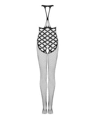 Сетчатый бодистокинг с имитацией боди Obsessive Bodystocking G332 S/M/L, black, с доступом SO7698 фото