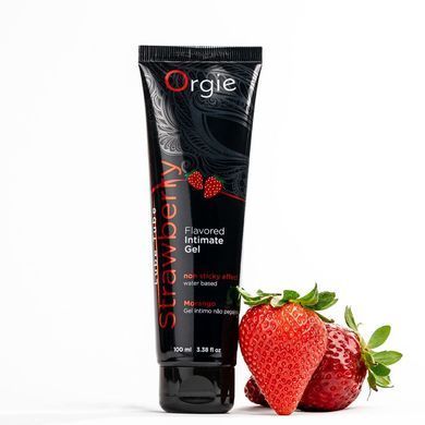 Лубрикант на водной основе Orgie Lube Tube Strawberry, 100 мл, со вкусом и ароматом клубники SX1525 фото
