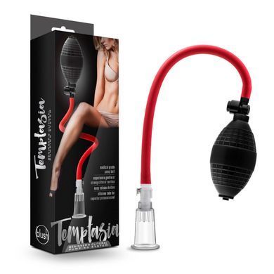 Вакуумная помпа для клитора Blush Temptasia &ndash; Beginner's Clitoral Pumping System, механическая, груша SO8839 фото