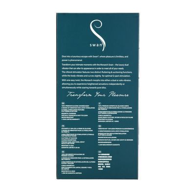Многофункциональный вибратор с вакуумной стимуляцией Swan The Monarch Teal SO8905 фото