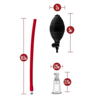 Вакуумная помпа для клитора Blush Temptasia &ndash; Beginner's Clitoral Pumping System, механическая, груша SO8839 фото