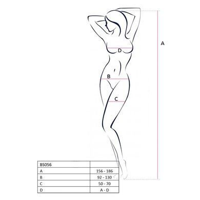 Бодистокинг Passion BS056 white, комбинезон, имитация чулок PBS056W фото