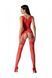 Бодистокинг с плетением на груди Passion BS099 One Size, red, открытый доступ, имитация подвязок SO8939 фото 2
