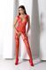 Бодистокинг с плетением на груди Passion BS099 One Size, red, открытый доступ, имитация подвязок SO8939 фото 8