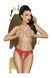 Трусики-тонг Penthouse Naughty Valentine M/L Red, кружево, открытый доступ к интимным зонам SO6502 фото 1