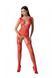 Бодистокинг с плетением на груди Passion BS099 One Size, red, открытый доступ, имитация подвязок SO8939 фото 1