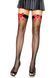 Чулки-сетка с атласным бантиком Leg Avenue Fishnet Thigh Highs One size, Black, With Bow Red SO8597 фото 1