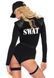 Костюм еротичних спецсил Leg Avenue SWAT Team Babe XL, боді, пояс, підв&rsquo;язки, іграшкова рація, кепка SO8547 фото 2
