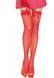 Чулки-сетка с атласным бантиком Leg Avenue Fishnet Thigh Highs With Bow One size, Red SO7971 фото 1