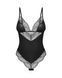 Тедди Obsessive Lobellis teddy, XS/S, черное, лиф с мягкой чашкой, открытая спина, низ-стринги SX1014 фото 3