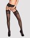 Сетчатые чулки-стокинги с имитацией гартеров Obsessive Garter stockings S500 S/M/L, черные SO7273 фото 1