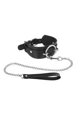 Ошейник с большим кольцом и с поводком Fetish Tentation Ring and Leash SO3731 фото