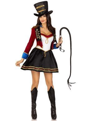 Костюм дрессировщицы Leg Avenue Classic Ringmaster Costume M, платье, шляпа SO9194 фото
