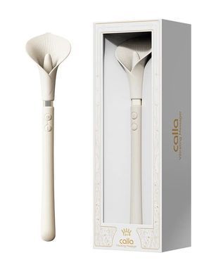 Роскошный вибромассажер Zalo &ndash; Calla Ivory White, двусторонний, 2 мотора SX1281 фото