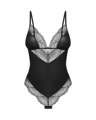 Тедди Obsessive Lobellis teddy, M/L, черное, лиф с мягкой чашкой, открытая спина, низ-стринги SX1015 фото