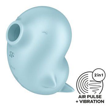 Вакуумный клиторальный стимулятор с вибрацией Satisfyer Sassy Seal, 2 независимых мотора SX1210 фото