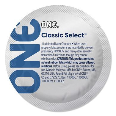 Презерватив ONE Classic Select Artist Collection, 1 шт, гладенький, зі змазкою, дизайнерське паковання SX0759 фото