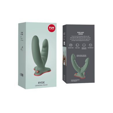 Двойной фаллоимитатор Fun Factory RYDE wild olive, гибкие стволы, присоска SX0975 фото