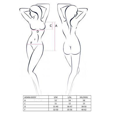 Боди монокини Passion ADARA BODY L/XL, red EL10104 фото