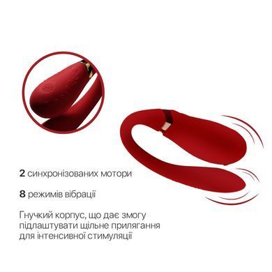 Смартвибратор для пар Zalo &mdash; Fanfan Bright Red SO6670 фото