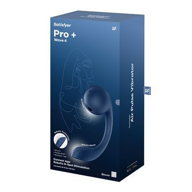 Смарт-стимулятор точки G + вакуумный стимулятор клитора Satisfyer Pro+ Wave 4 Connect App SX2171 фото