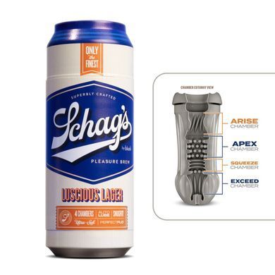 Мастурбатор &ndash; банка пива Blush Schag's Luscious Lager Masturbator Frosted, самозмащуваний, вакуум SO8840 фото