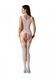Бодистокинг с плетением на груди Passion BS099 One Size, white, открытый доступ, имитация подвязок SO8940 фото 2