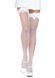Чулки-сетка с атласным бантиком Leg Avenue Fishnet Thigh Highs With Bow, One size, White SO7972 фото 1