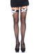 Чулки-сетка с атласным бантиком Leg Avenue Fishnet Thigh Highs One size, Black, With Bow White SO8598 фото 1