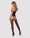 (SALE) Бодистокинг Obsessive Bodystocking F214 black S/M/L, имитация корсета и чулок на подвязках SO7224 фото 5