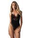 Тедди Obsessive Lobellis teddy, M/L, черное, лиф с мягкой чашкой, открытая спина, низ-стринги SX1015 фото 1