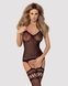 (SALE) Бодистокинг Obsessive Bodystocking F214 black S/M/L, имитация корсета и чулок на подвязках SO7224 фото 1