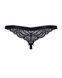 Кружевные танга с доступом Obsessive 828-THC-1 crotchless thong L/XL, черные SO7174 фото 6