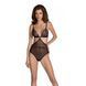 Боді Passion AMBERLY BODY black, S/M, відкрита спина, низ стрінги SX0456 фото 1