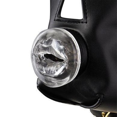 Маска-сбруя для орального секса с поводком LOCKINK SEVANDA Blowjob Head Muzzle with Leash SX0912 фото