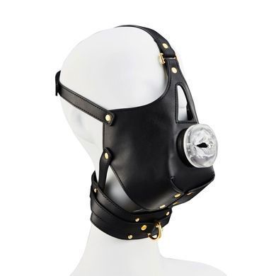 Маска-сбруя для орального секса с поводком LOCKINK SEVANDA Blowjob Head Muzzle with Leash SX0912 фото
