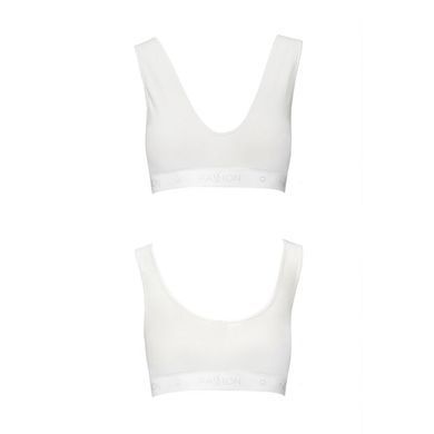 Спортивный топ из эластичного хлопка Passion PS005 TOP XL, white SO4230 фото