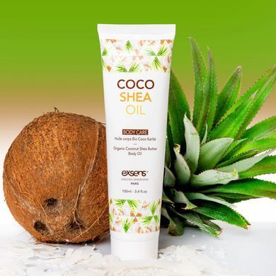 Органическое кокосовое масло карите (ши) для тела EXSENS Coco Shea Oil 100 мл, сертификат ECOCERT SO3332 фото