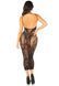 Платье Leg Avenue Rhinestone Lace and Net Bodycon Dress One Size, Black SX1739 фото 4