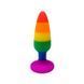 Силиконовая анальная пробка Wooomy Hiperloo Silicone Rainbow Plug S, диаметр 2,4 см, длина 9 см SO7424 фото 2