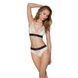 Эластичный топ с кружевом Passion PS001 TOP M, ecru SO4180 фото 2